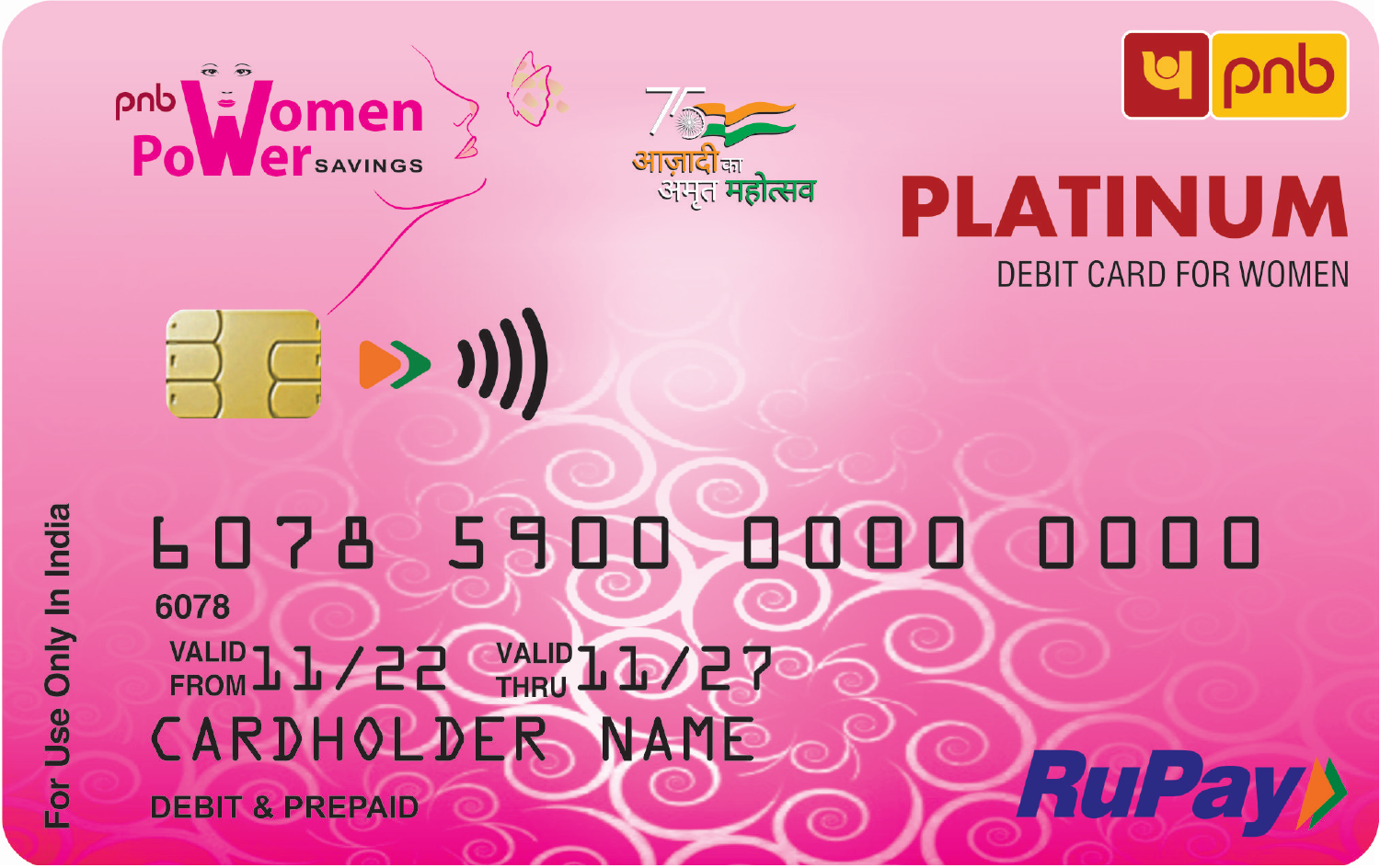 Rupay Women Power Platinum Debit Card